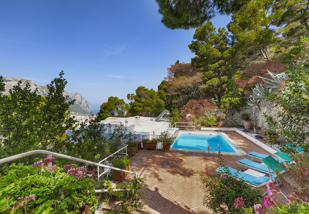 Villa a Capri - AMORE RENTALS - Villa Polifemo con Piscina Privata, Vista Mare, Terrazzi e Giardino