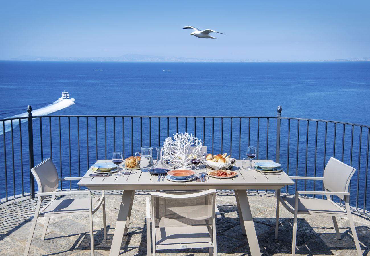 Villa a Sorrento - AMORE RENTALS -Villa Galidia con Jacuzzi, Vista Mare, Giardino e Aria Condizionata