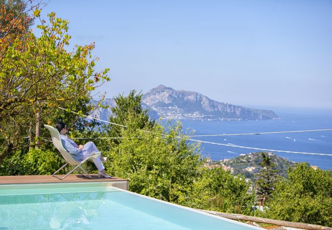 Villa a Sant´Agata sui Due Golfi - Villa Ferrara con Piscina a Sfioro, Vista Mare, Parcheggio e Giardino Villa a Sant´Agata sui Due Golfi - Villa Ferrara con Piscina a Sfioro, Vista Mare, Parcheggio e Giardino