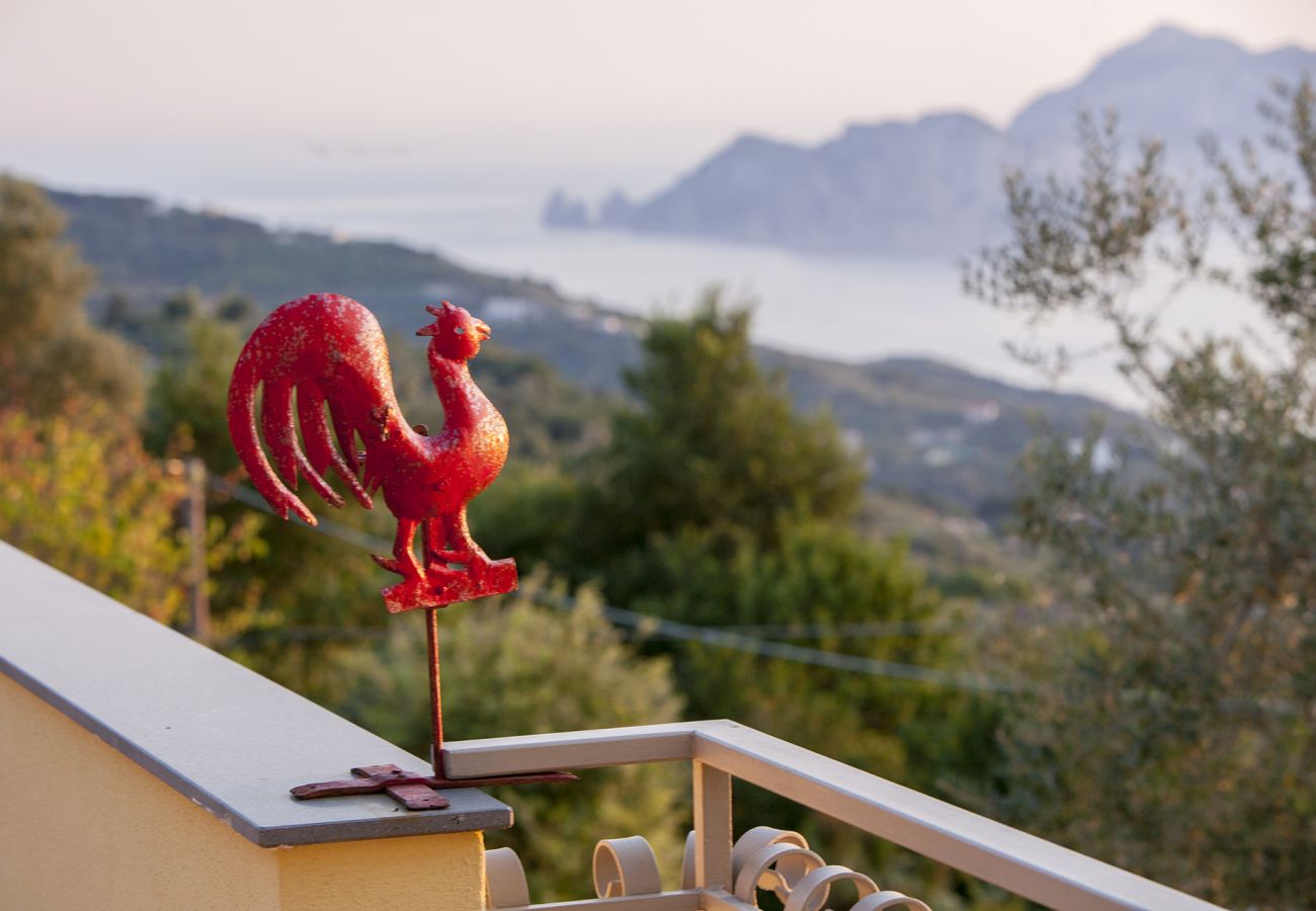 Villa a Sant´Agata sui Due Golfi - Villa Ferrara con Piscina a Sfioro, Vista Mare, Parcheggio e Giardino