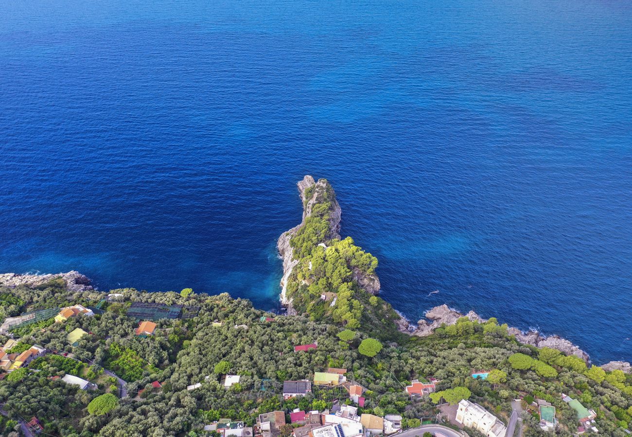 Villa a Massa Lubrense - AMORE RENTALS - Villa Elia con Piscina Privata, Vista Mare, Parcheggio, Terrazzi e Giardino