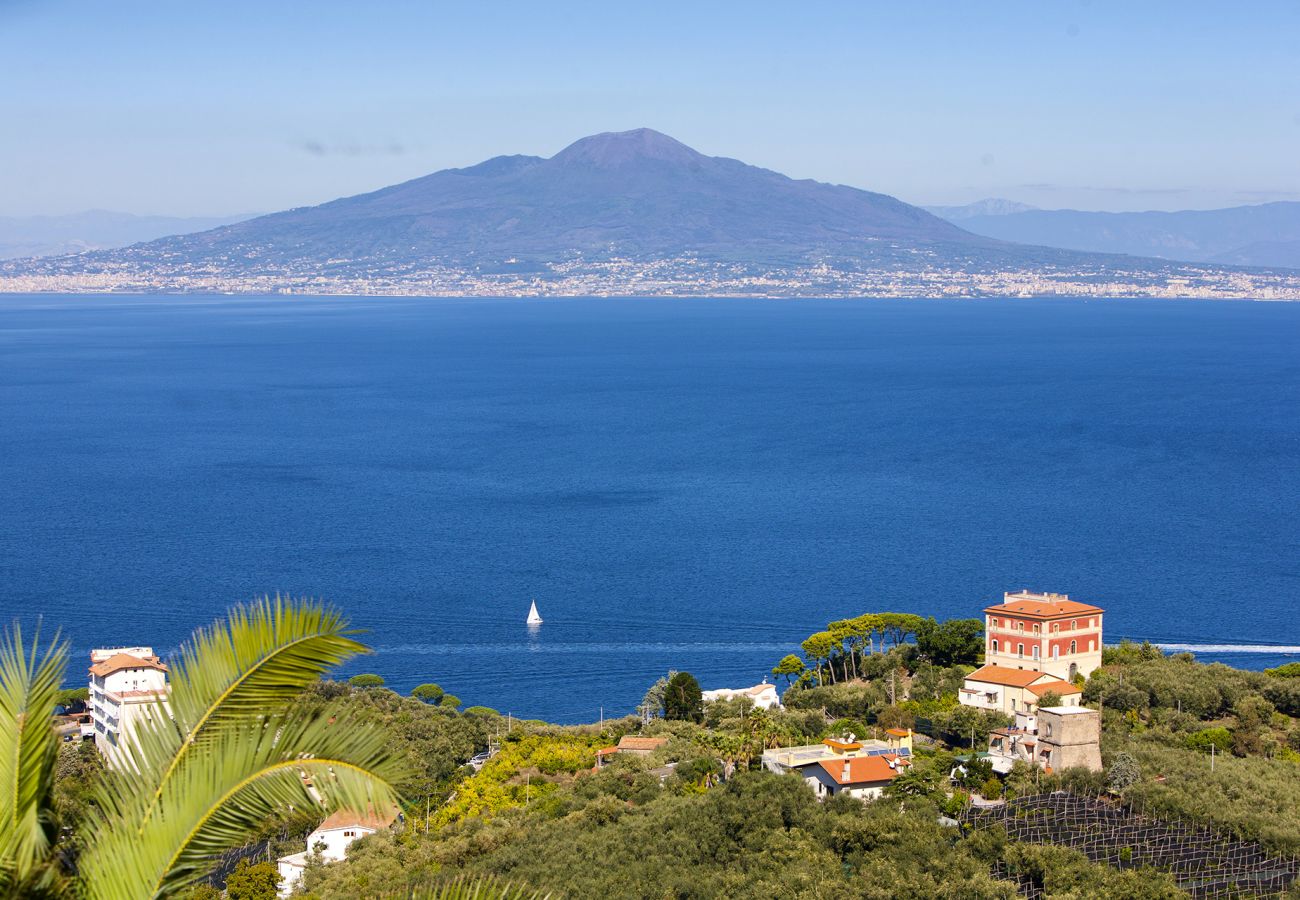 Villa a Sorrento - AMORE RENTALS - Villa Bianca con Piscina Privata, Vista Mare, Terrazzi, Parcheggio e Barbecue