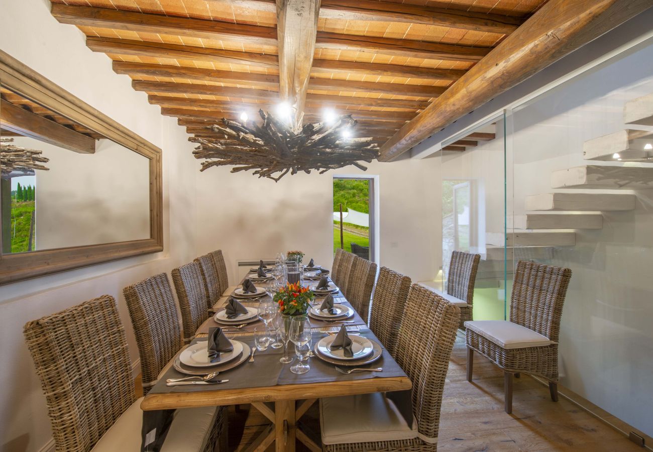 Villa a Panzano - AMORE RENTALS - Villa Bellaflore con 3 Piscine Private, Giardino, Terrazzi e Parcheggio