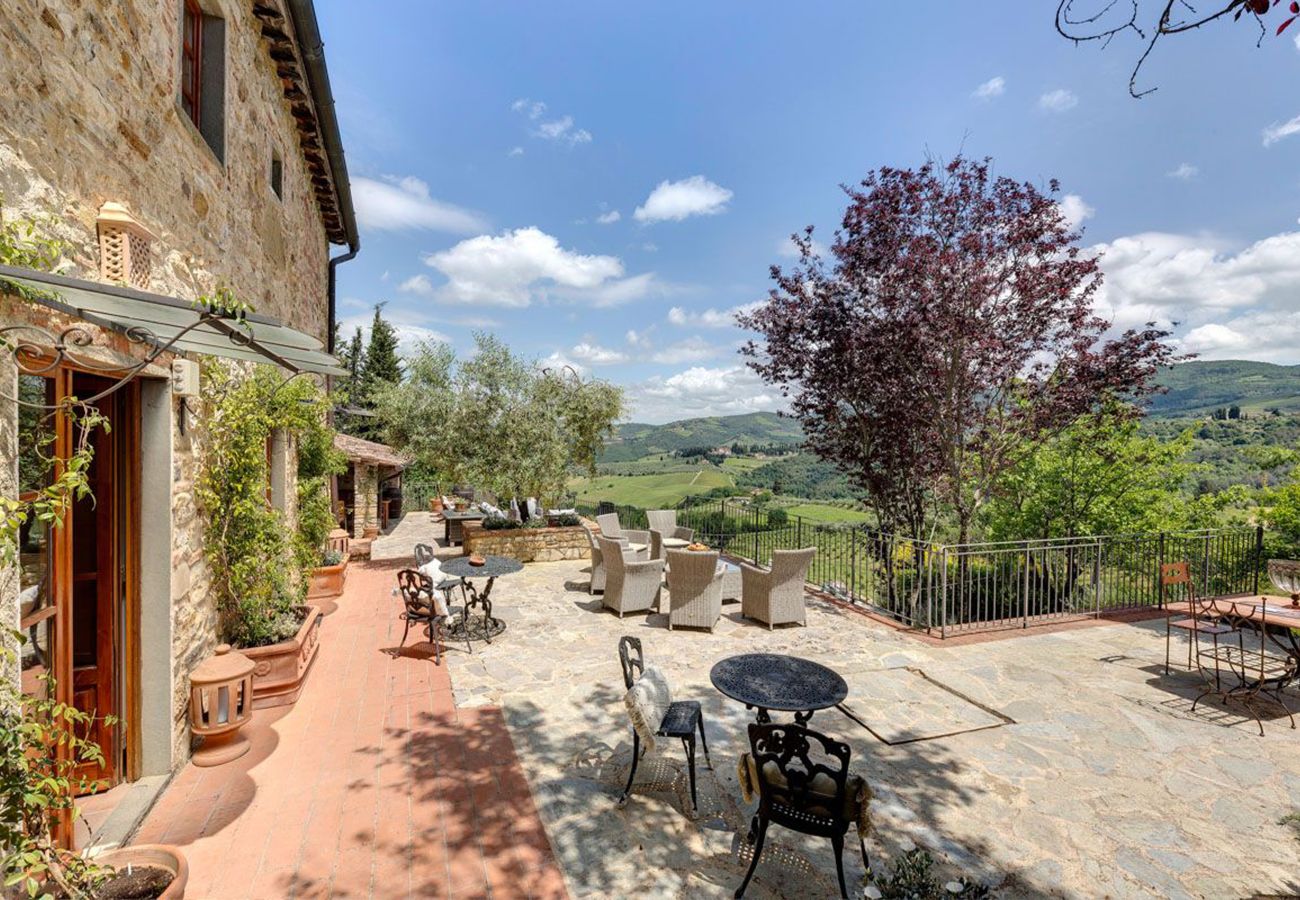 Villa a Greve in Chianti - AMORE RENTALS - Villa Eros con Piscina, SPA, Ideale per Gruppi