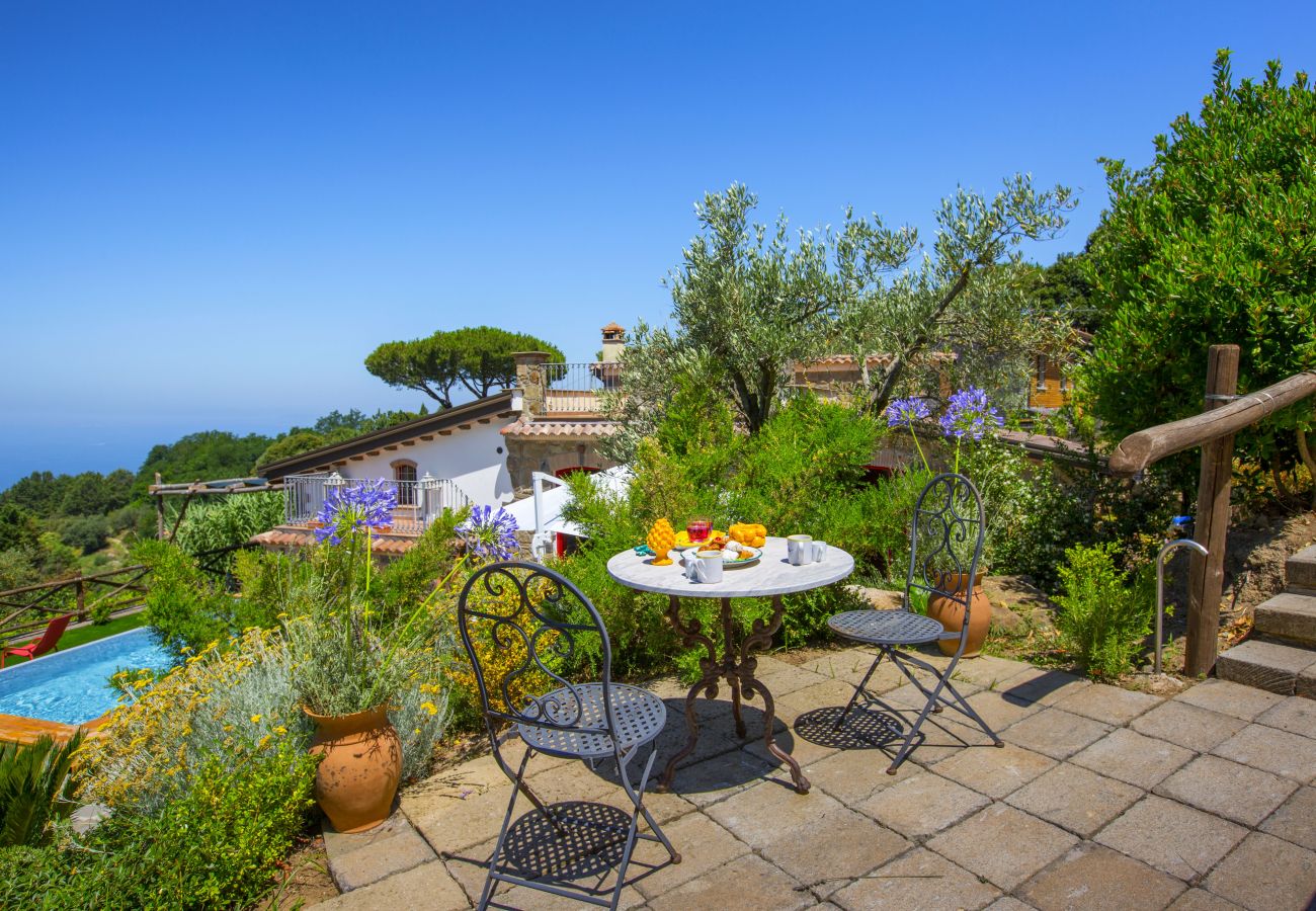 Casa a Sorrento - AMORE RENTALS - Casa I Giardini di Sorrento con Piscina, Sauna, Vista Mare