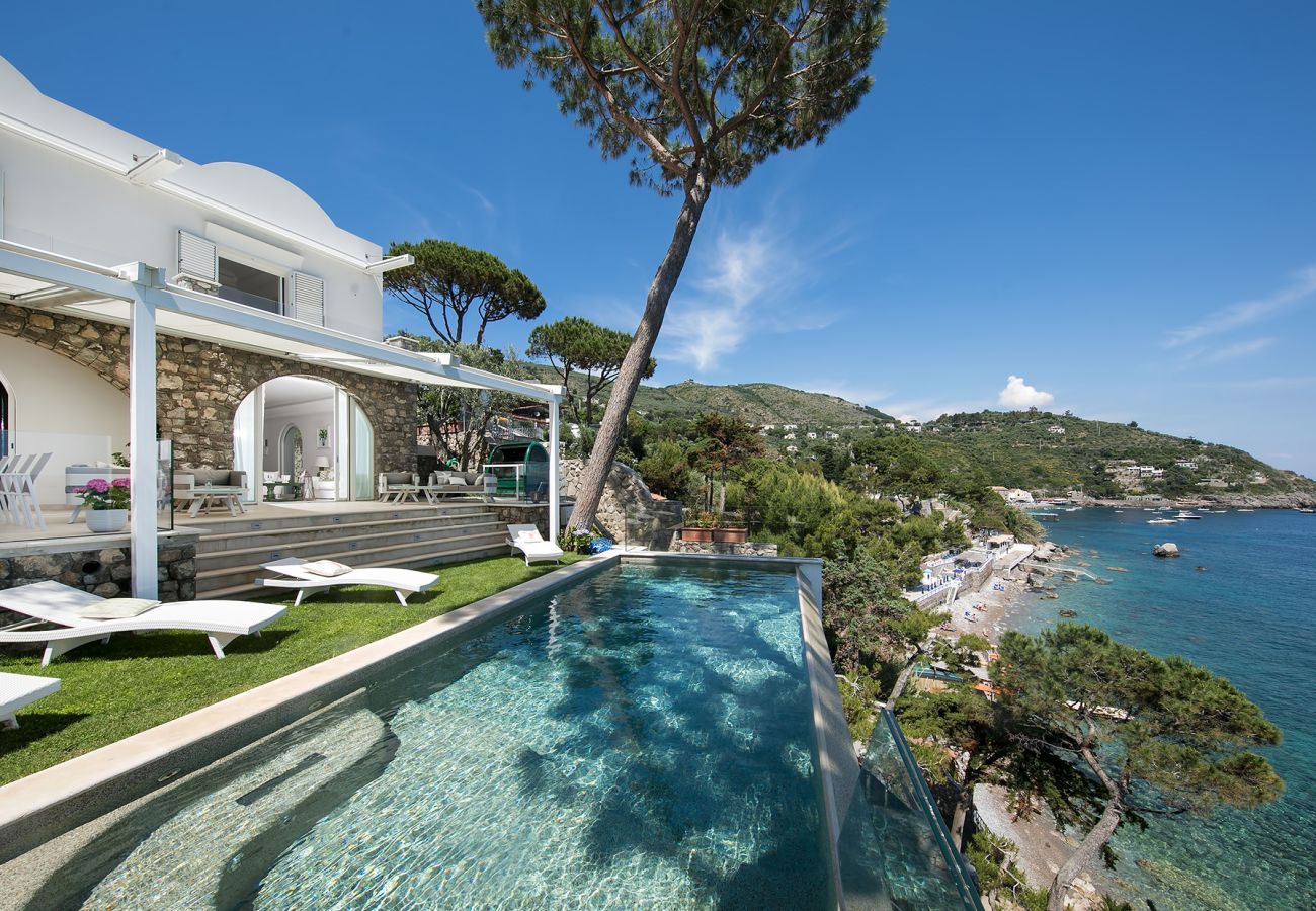 Villa in Nerano - AMORE RENTALS - Luxury Villa Ibiscus 1 with Infinity Private Pool, Sea View, Over the Sea, Parking, Breakfast