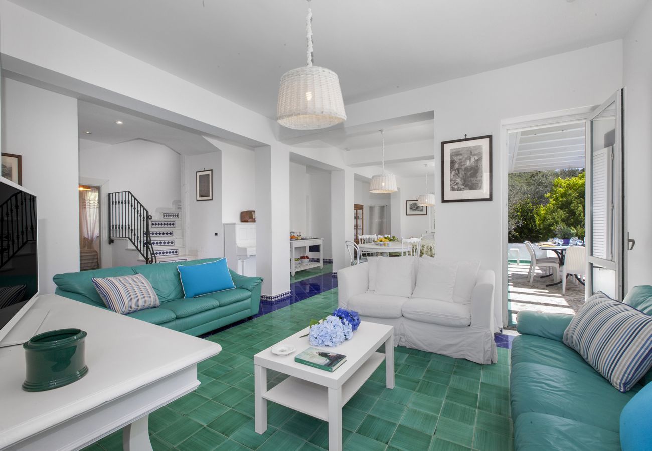 Villa in Massa Lubrense - AMORE RENTALS - Villa Claudia with private Pool, Sea View, Jacuzzi, Garden and Parking