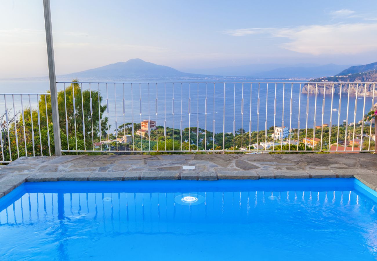 House in Sorrento - AMORE RENTALS - Casa Augusta A with Mini Pool, Sea View, Parking and Private Terraces