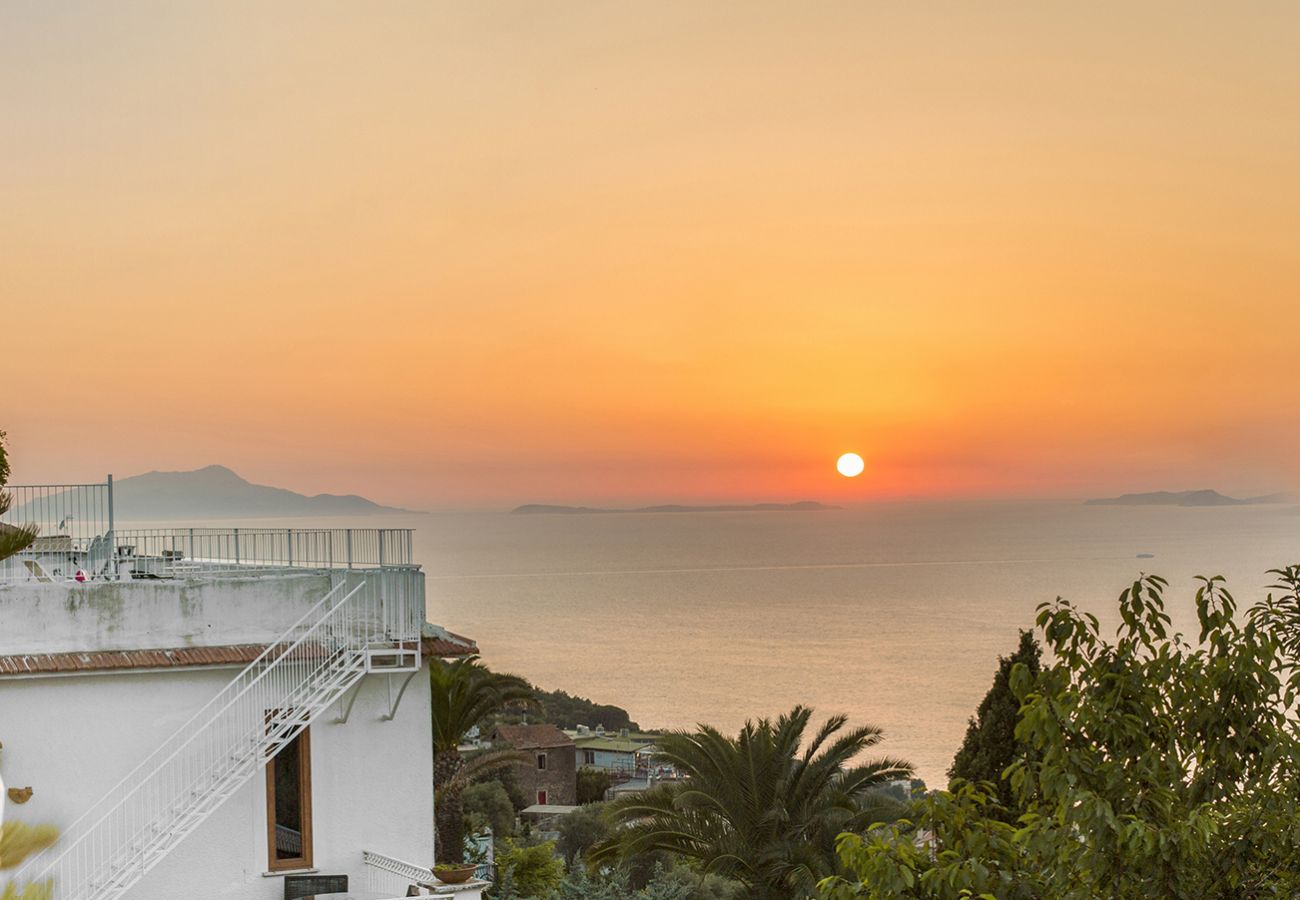 House in Sorrento - AMORE RENTALS - Casa Augusta A with Mini Pool, Sea View, Parking and Private Terraces