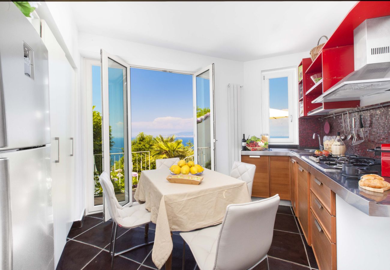 House in Sorrento - AMORE RENTALS - Casa Augusta A with Mini Pool, Sea View, Parking and Private Terraces