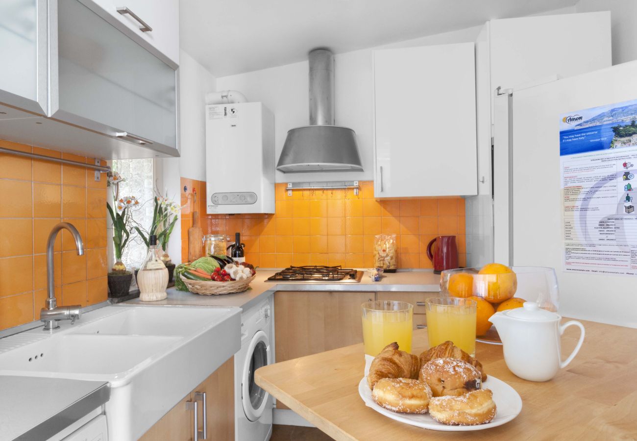 House in Sorrento - AMORE RENTALS - Casa Augusta B with Private Terrace, Barbecue and Sea View