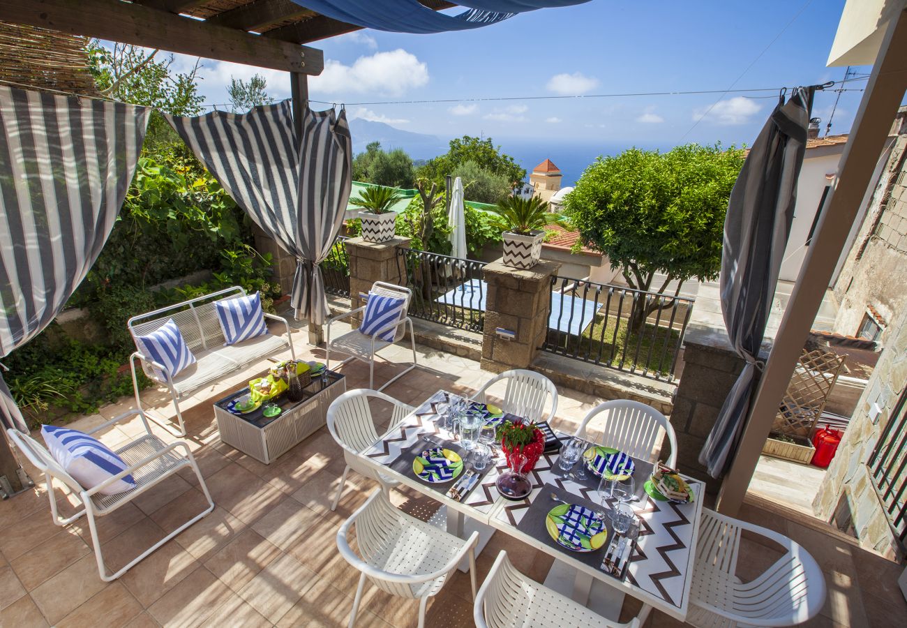 Villa in Massa Lubrense - AMORE RENTALS -Villa Felice with private pool, sea view in a quiet area, Massa Lubrense