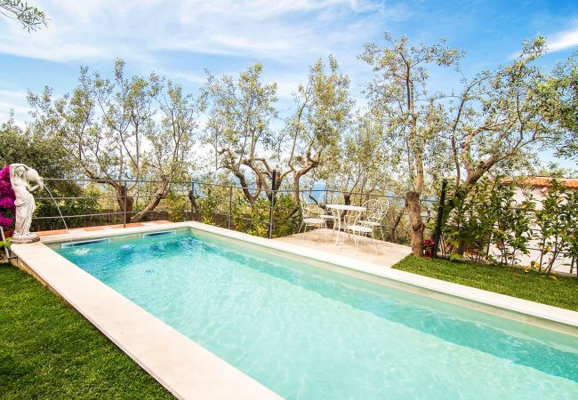 House in Massa Lubrense - AMORE RENTALS - Casa Tatano, 4 bedrooms, 3 bathrooms  with Private Pool, Sea View, Parking, South Italy