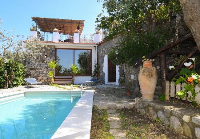 House in Massa Lubrense - AMORE RENTALS - Casa Tatano, 4 bedrooms, 3 bathrooms  with Private Pool, Sea View, Parking, South Italy