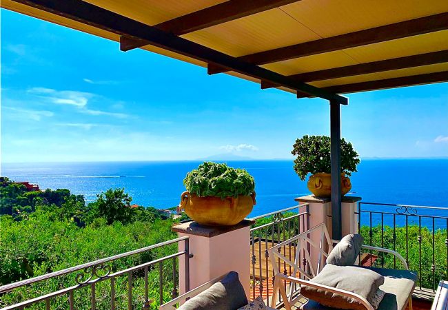 House in Massa Lubrense - AMORE RENTALS - Casa Tatano, 4 bedrooms, 3 bathrooms  with Private Pool, Sea View, Parking, South Italy