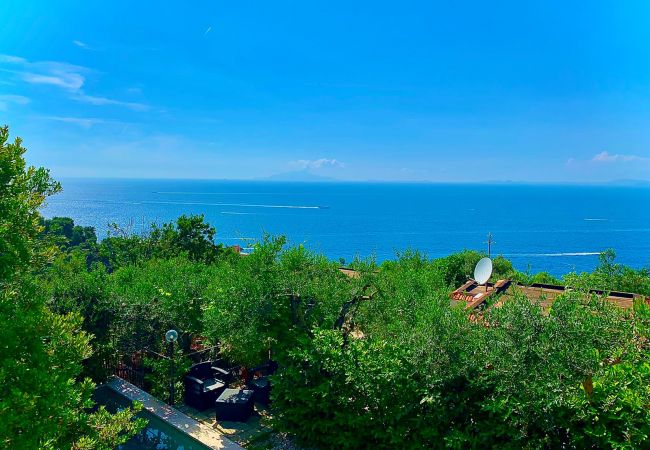 House in Massa Lubrense - AMORE RENTALS - Casa Tatano, 4 bedrooms, 3 bathrooms  with Private Pool, Sea View, Parking, South Italy