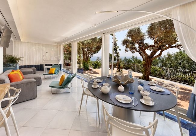 Villa in Nerano - AMORE RENTALS -Villa Giove with Private Swimming Pool, Sea View, Jacuzzi and Breakfast, Near the Sea Villa in Nerano - AMORE RENTALS -Villa Giove with Private Swimming Pool, Sea View, Jacuzzi and Breakfast, Near the Sea