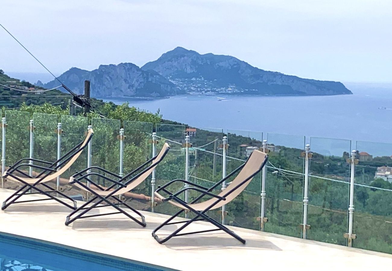 Villa in Massa Lubrense - AMORE RENTALS - Villa Giulia with Private Pool, Sea View, Terraces and Parking