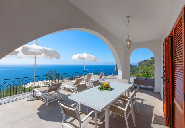 Villa in Massa Lubrense - AMORE RENTALS - Villa Marina with Private Pool, Sea View, Terraces and Parking