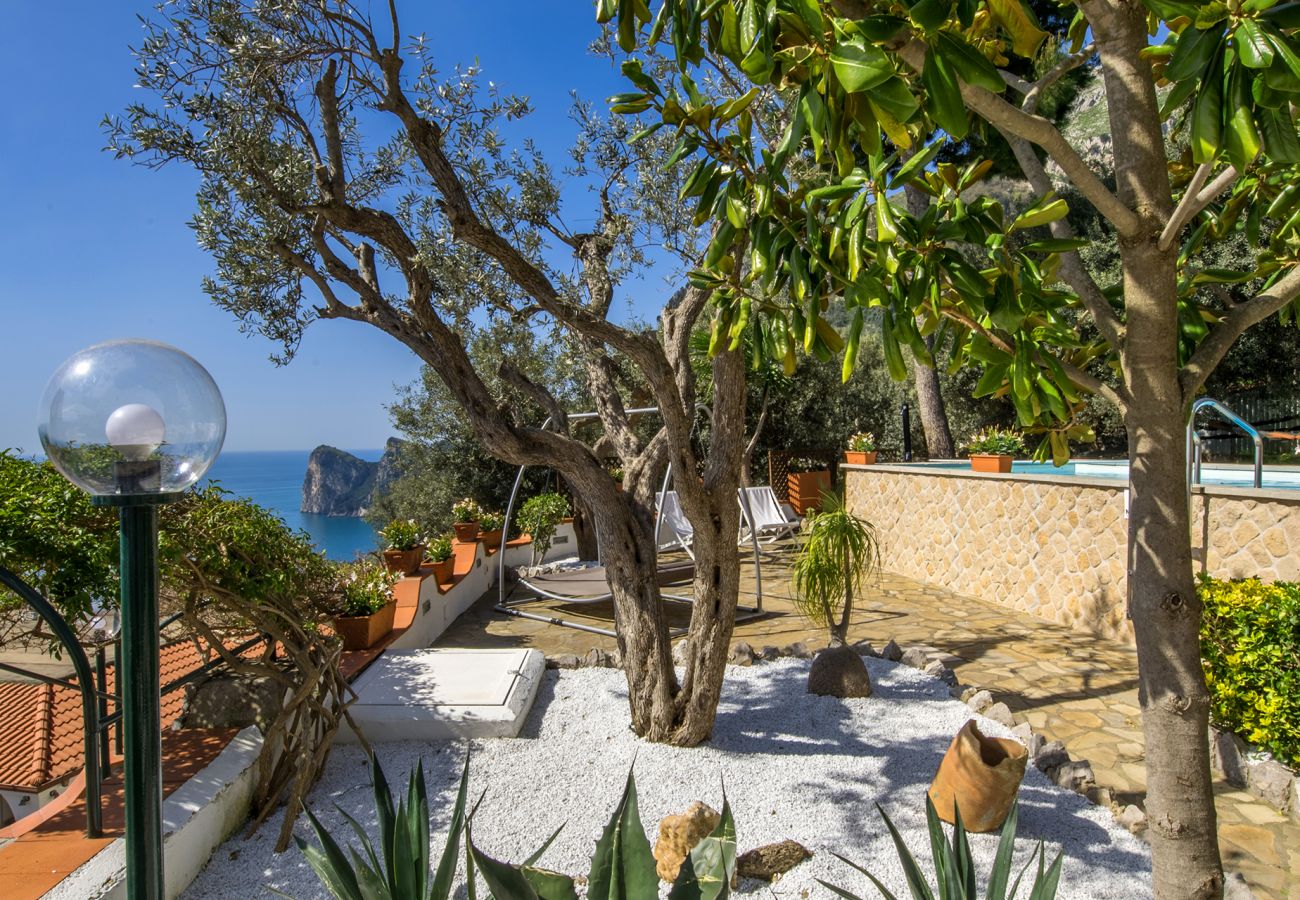 Villa in Massa Lubrense - AMORE RENTALS - Villa Marina with Private Pool, Sea View, Terraces and Parking