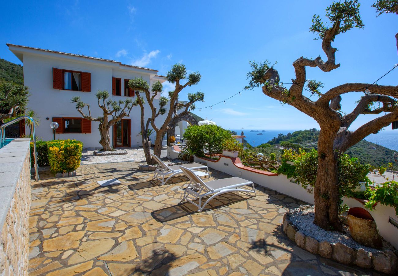 Villa in Massa Lubrense - AMORE RENTALS - Villa Marina with Private Pool, Sea View, Terraces and Parking