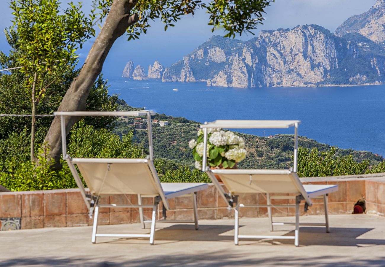Villa in Sant´Agata sui Due Golfi - Villa Ferrara with Infinity Pool, Sea View, Parking and Garden