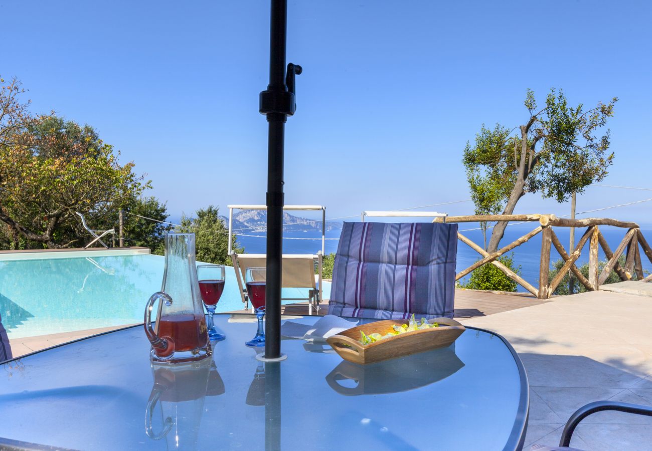 Villa in Sant´Agata sui Due Golfi - Villa Ferrara with Infinity Pool, Sea View, Parking and Garden