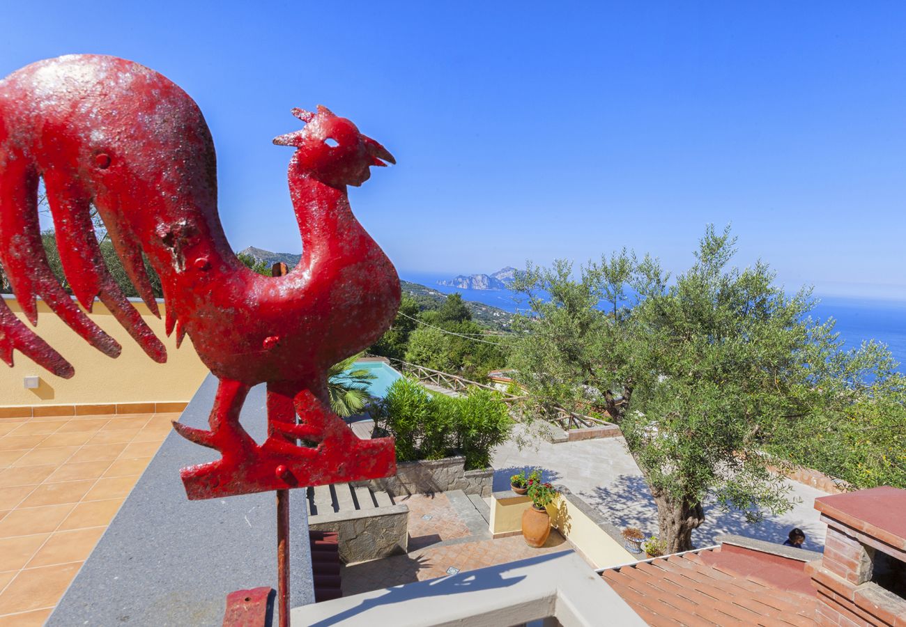 Villa in Sant´Agata sui Due Golfi - Villa Ferrara with Infinity Pool, Sea View, Parking and Garden