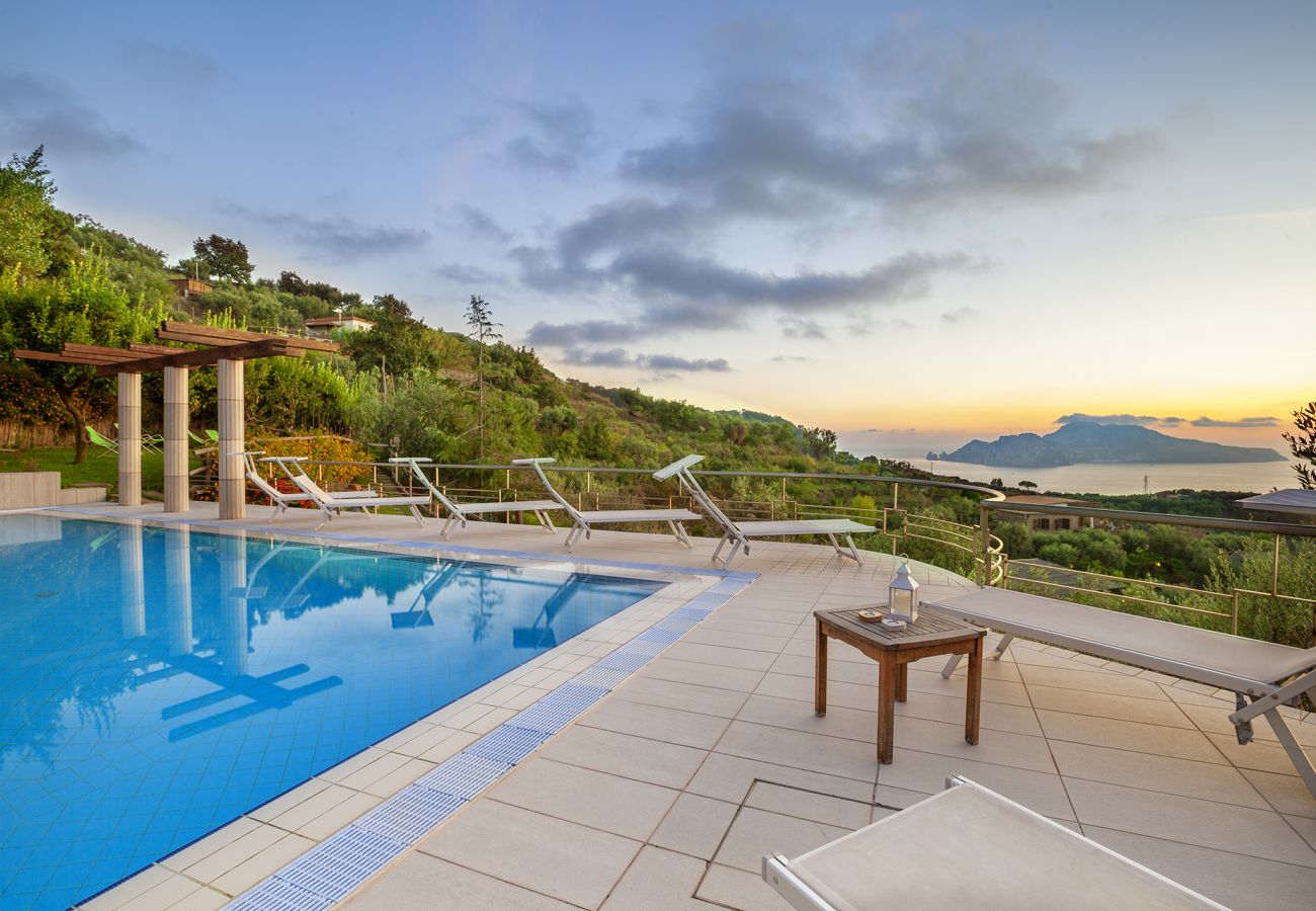 Villa in Massa Lubrense - AMORE RENTALS - Villa Elia with Private Pool, Sea View, Terraces, Parking and Garden