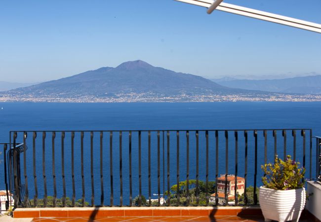 Villa in Sorrento - AMORE RENTALS - Villa Bianca with Private Swimming Pool, Sea View, Terraces, Parking and Barbecue