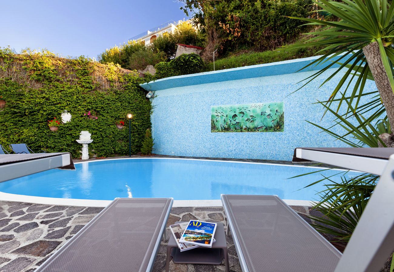 Villa in Sorrento - AMORE RENTALS - Villa Bianca with Private Swimming Pool, Sea View, Terraces, Parking and Barbecue