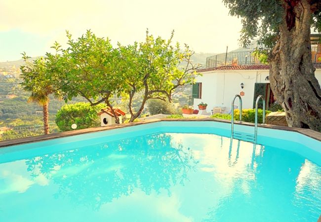 Villa in Massa Lubrense - AMORE RENTALS - Villa Lobra with Private Swimming Pool, Sea View, Terraces and Free Parking