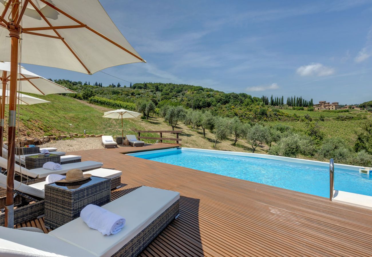 Residence in Panzano - Ville Il Paradiso with Private Pools, Garden, Terraces, Ideal for Weddings