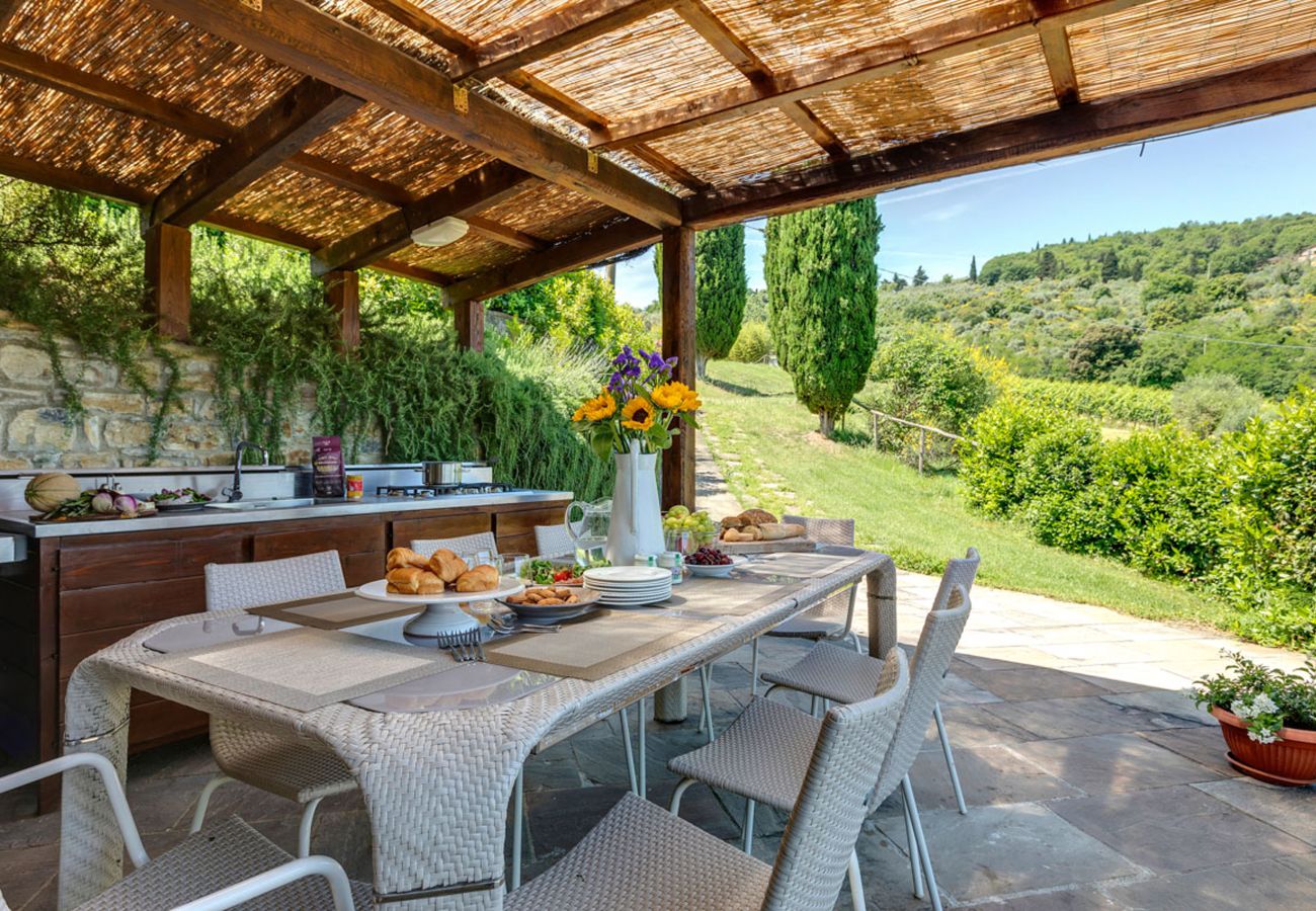 Residence in Panzano - Ville Il Paradiso with Private Pools, Garden, Terraces, Ideal for Weddings