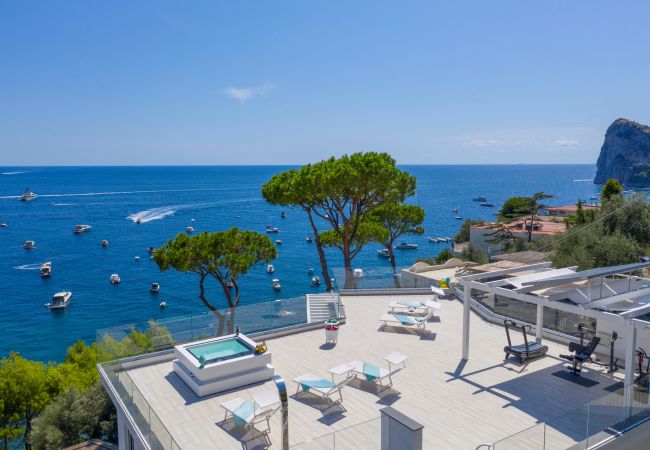 Villa in Nerano - AMORE RENTALS - Villa Neranyum with Private Pool, Sea View, Jacuzzi and Parking